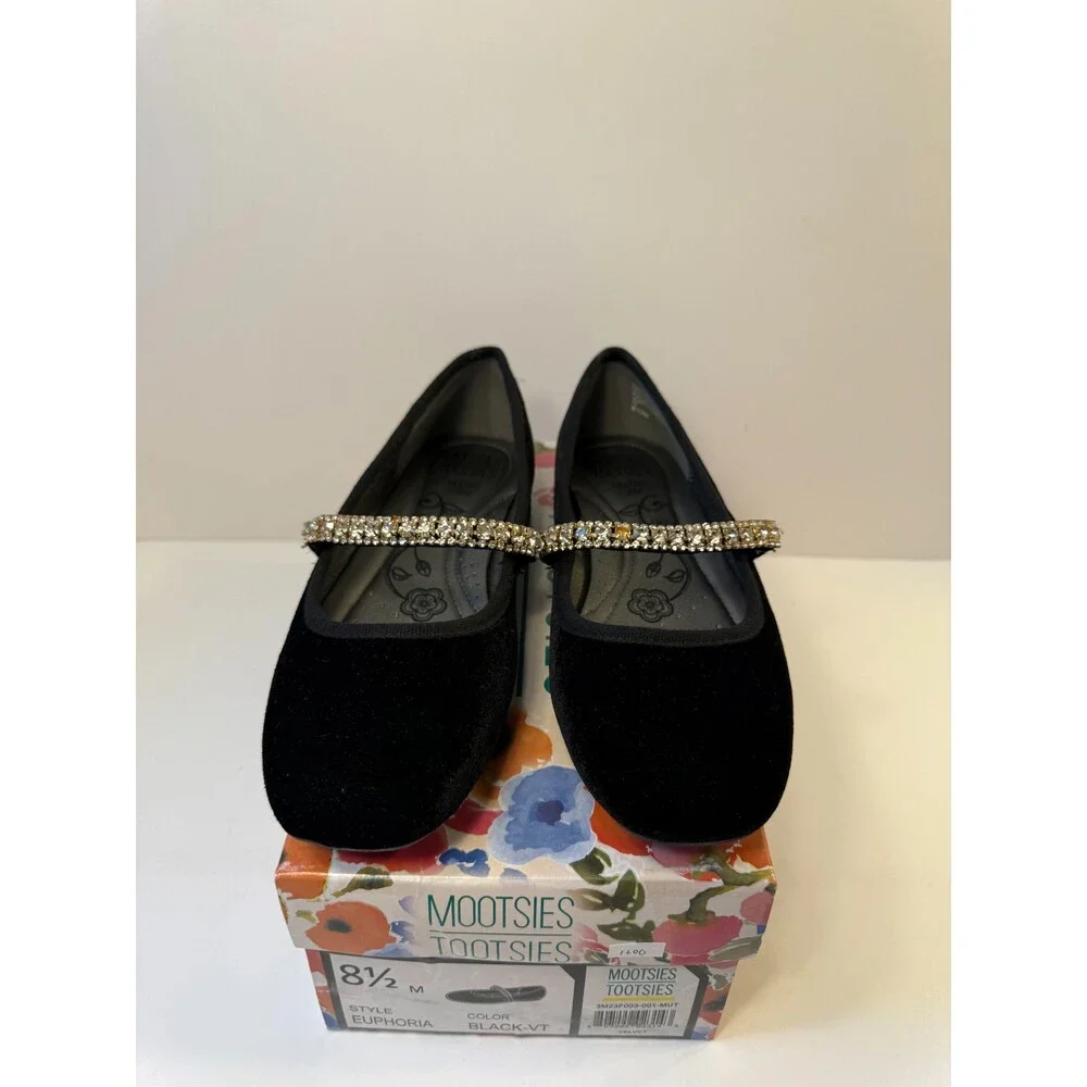 Mootsies Tootsies Womens Slip On Black VT US 8.5